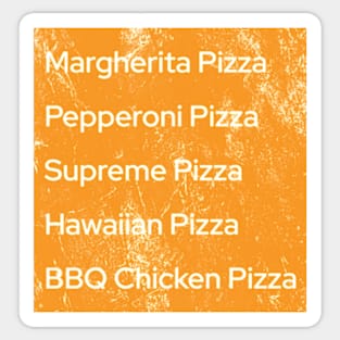 Pizzas, I Love Pizza Sticker